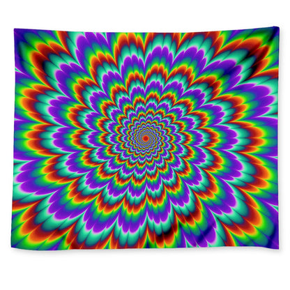 Psychedelic Expansion Optical Illusion Tapestry