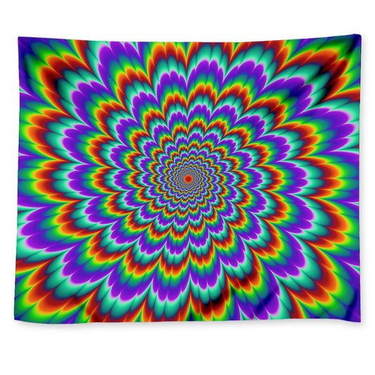 Psychedelic Expansion Optical Illusion Tapestry