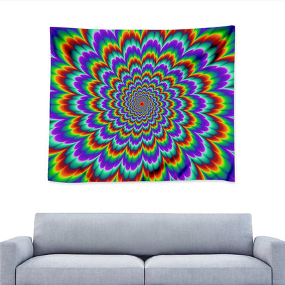 Psychedelic Expansion Optical Illusion Tapestry