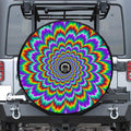 Psychedelic Expansion Optical Illusion Tire Cover With Camera Hole