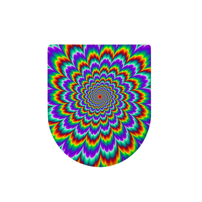 Psychedelic Expansion Optical Illusion Toilet Lid Cover