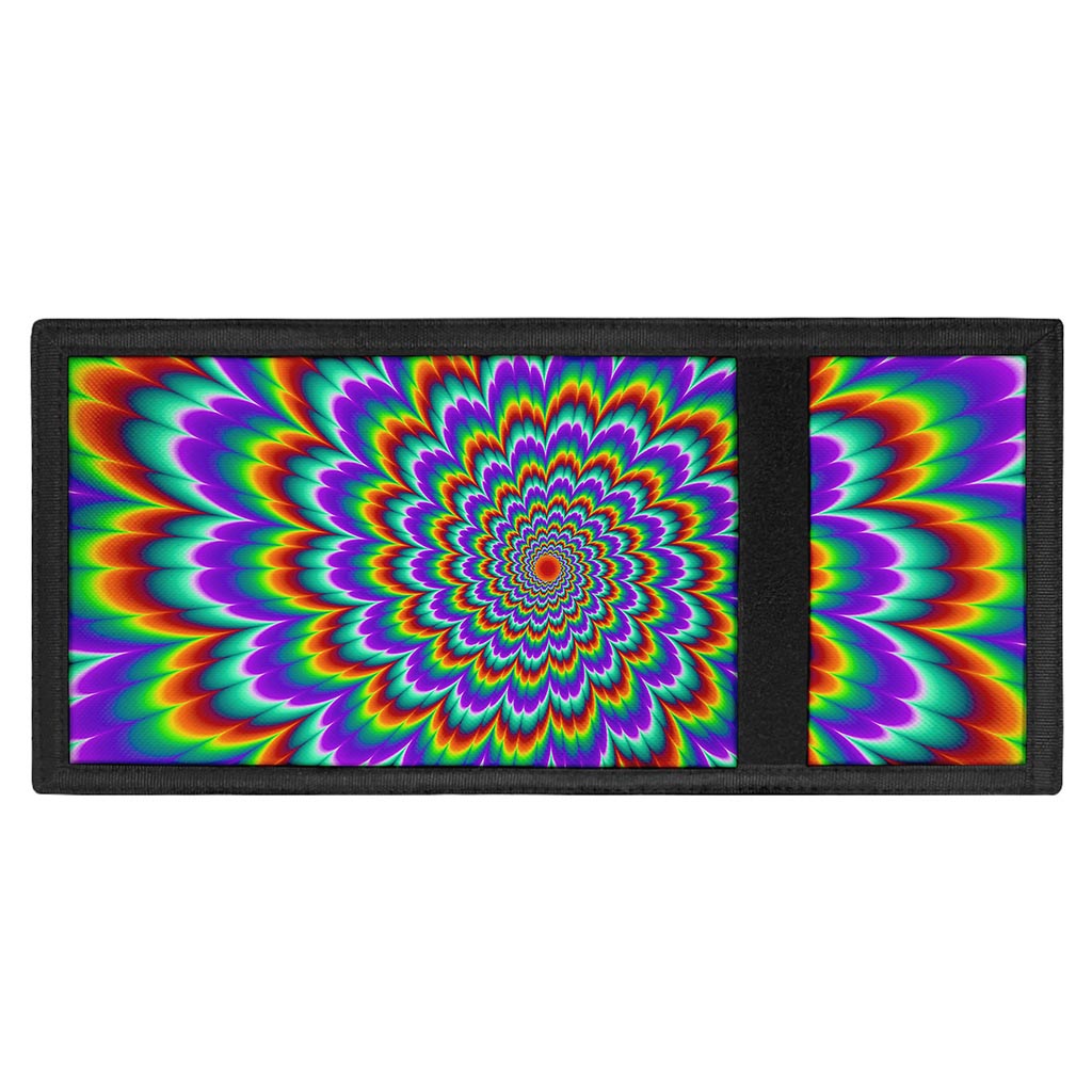 Psychedelic Expansion Optical Illusion Trifold Wallet