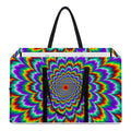 Psychedelic Expansion Optical Illusion Utility Tote Bag