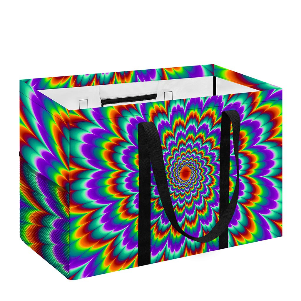 Psychedelic Expansion Optical Illusion Utility Tote Bag
