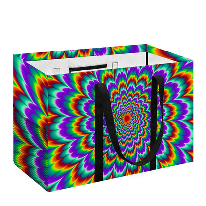 Psychedelic Expansion Optical Illusion Utility Tote Bag