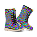 Psychedelic Expansion Optical Illusion Winter Boots