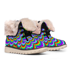 Psychedelic Expansion Optical Illusion Winter Boots