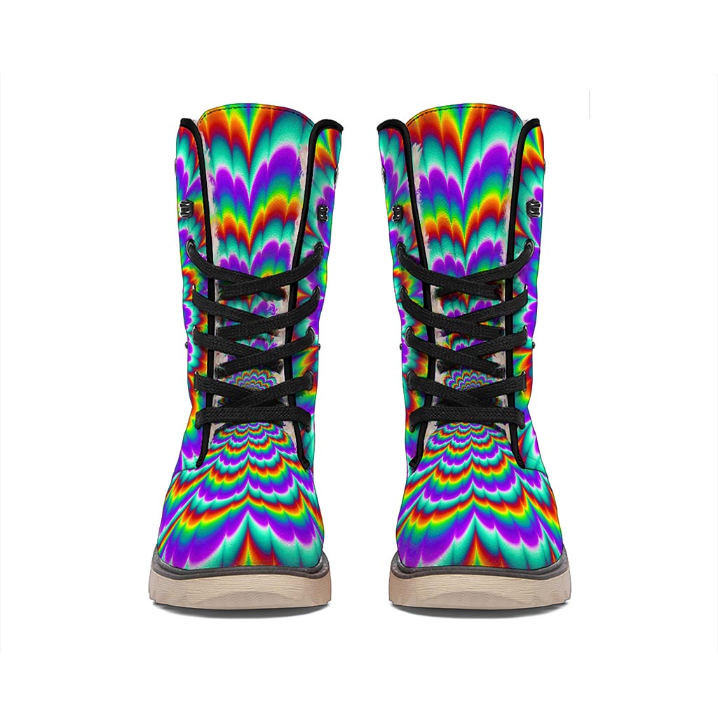 Psychedelic Expansion Optical Illusion Winter Boots