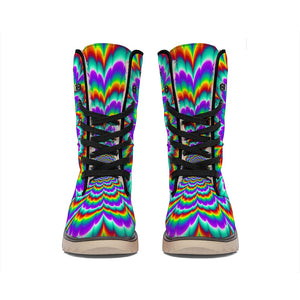Psychedelic Expansion Optical Illusion Winter Boots