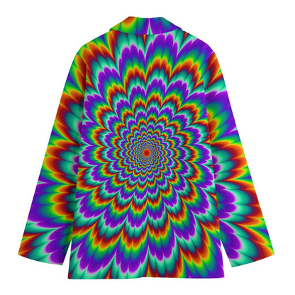 Psychedelic Expansion Optical Illusion Women's Blazer