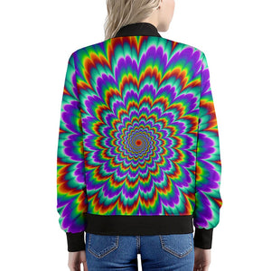 Psychedelic Expansion Optical Illusion Women's Bomber Jacket