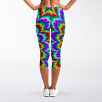 Psychedelic Expansion Optical Illusion Women's Capri Leggings