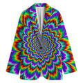 Psychedelic Expansion Optical Illusion Women's Cotton Blazer