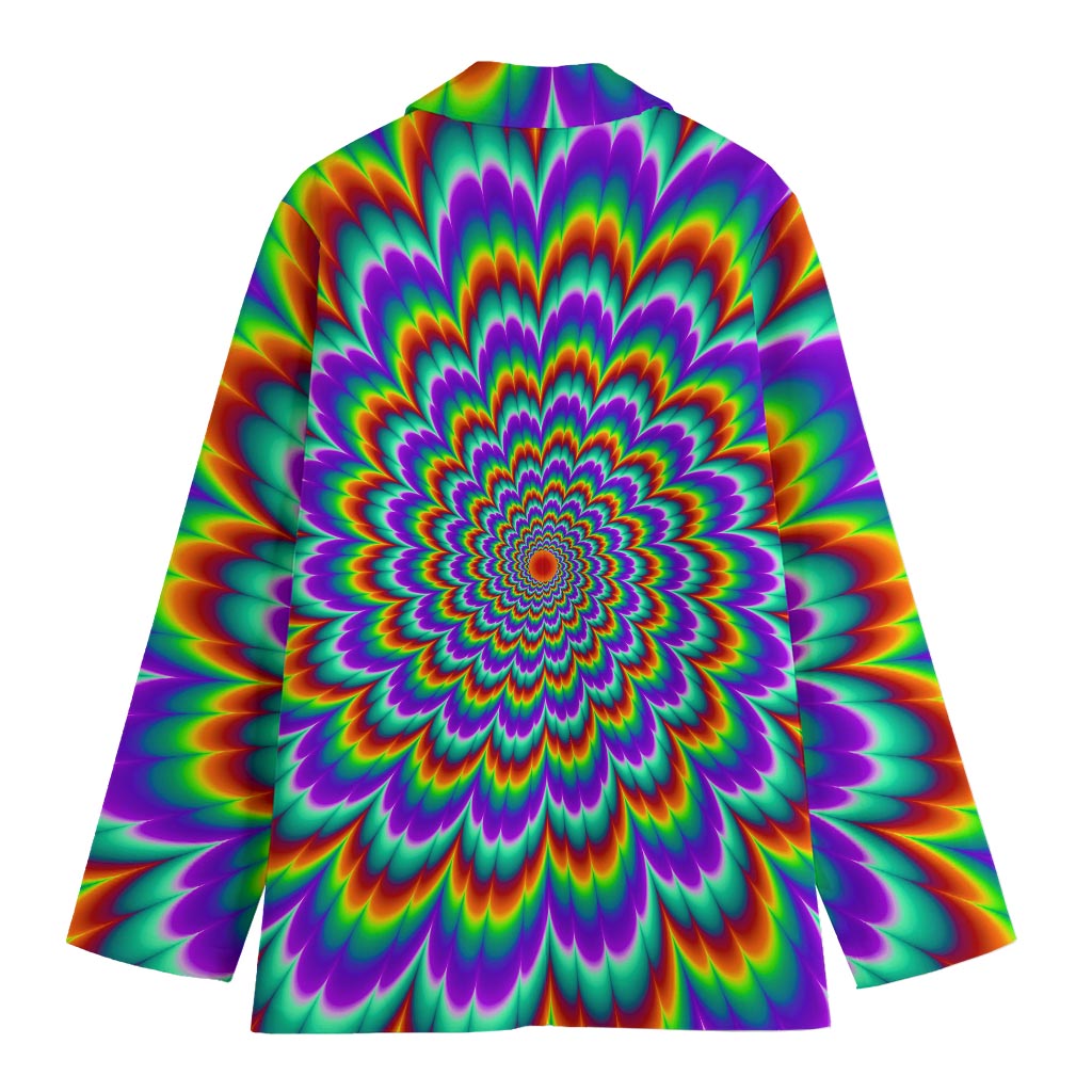 Psychedelic Expansion Optical Illusion Women's Cotton Blazer