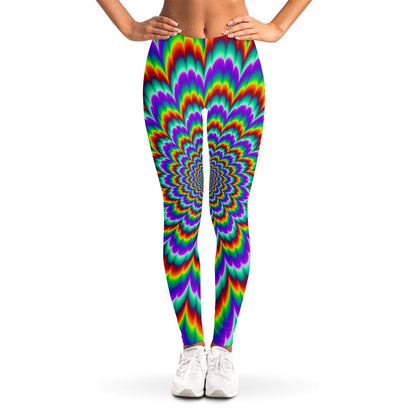 Psychedelic Expansion Optical Illusion Women's Leggings