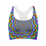 Psychedelic Expansion Optical Illusion Women's Sports Bra