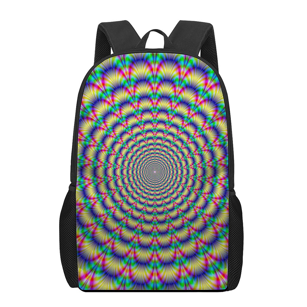 Psychedelic Explosion Optical Illusion 17 Inch Backpack
