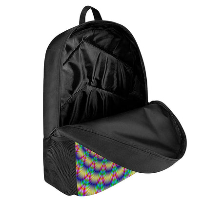 Psychedelic Explosion Optical Illusion 17 Inch Backpack