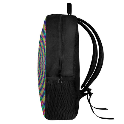 Psychedelic Explosion Optical Illusion 17 Inch Backpack