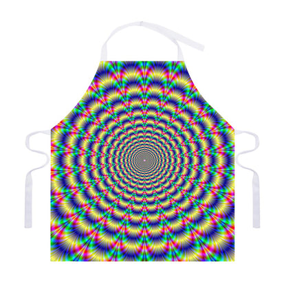 Psychedelic Explosion Optical Illusion Adjustable Apron