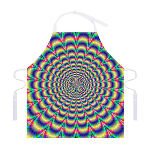 Psychedelic Explosion Optical Illusion Adjustable Apron