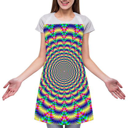 Psychedelic Explosion Optical Illusion Adjustable Apron