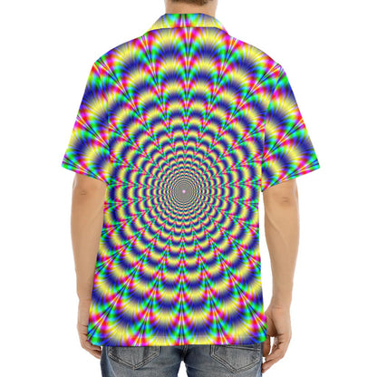 Psychedelic Explosion Optical Illusion Aloha Shirt