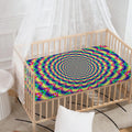Psychedelic Explosion Optical Illusion Baby Crib Sheet