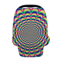 Psychedelic Explosion Optical Illusion Baby Seat Cover