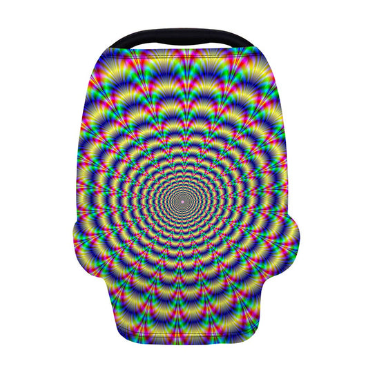 Psychedelic Explosion Optical Illusion Baby Seat Cover