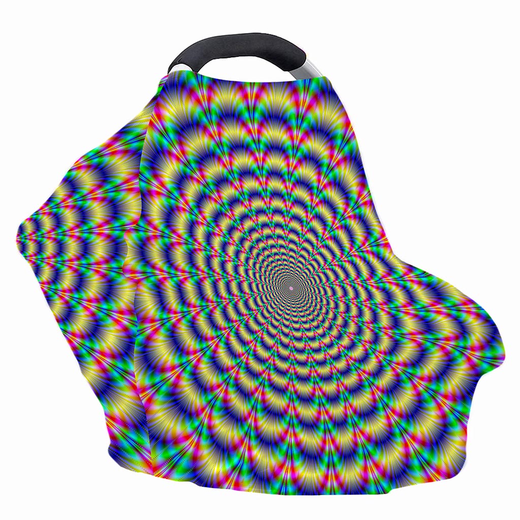 Psychedelic Explosion Optical Illusion Baby Seat Cover