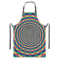 Psychedelic Explosion Optical Illusion Bib Apron With Pocket