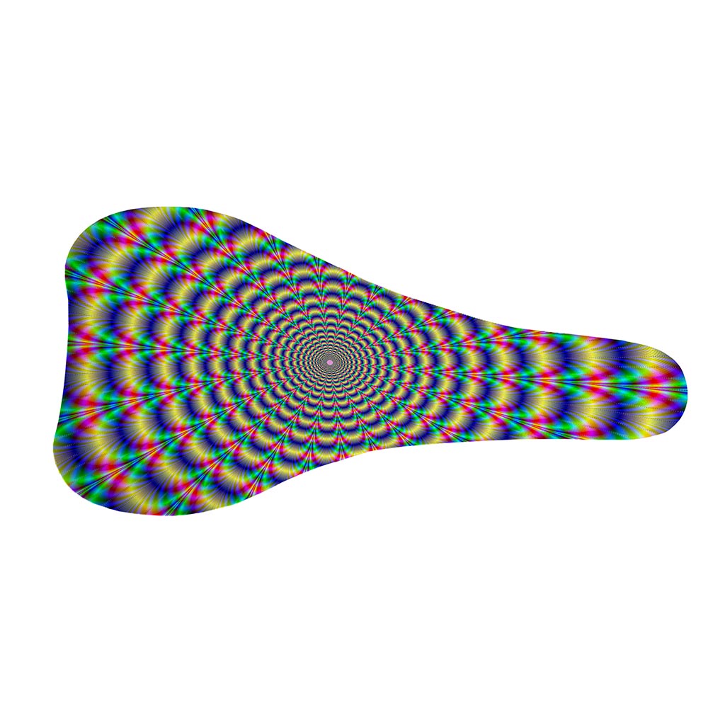 Psychedelic Explosion Optical Illusion Bicycle Seat Cover