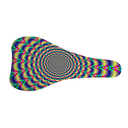 Psychedelic Explosion Optical Illusion Bicycle Seat Cover