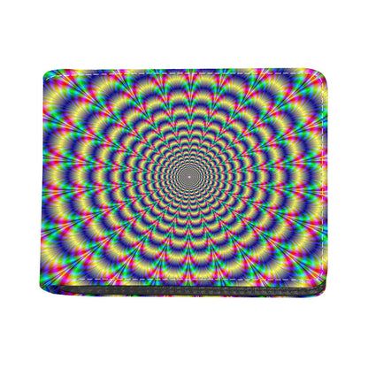 Psychedelic Explosion Optical Illusion Bifold Wallet