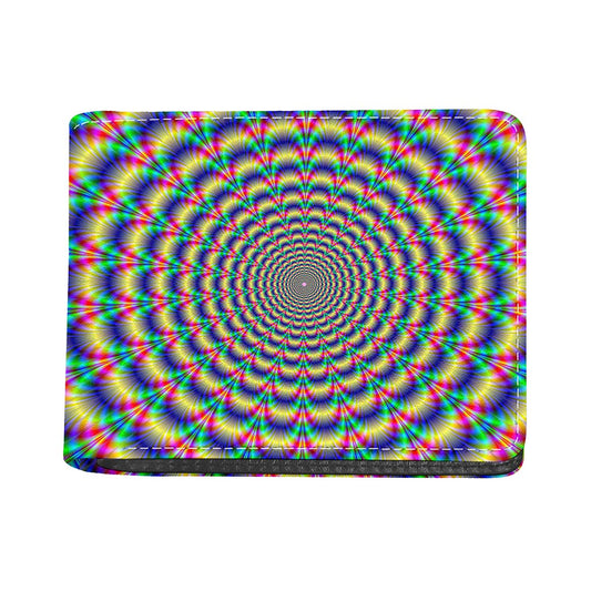 Psychedelic Explosion Optical Illusion Bifold Wallet