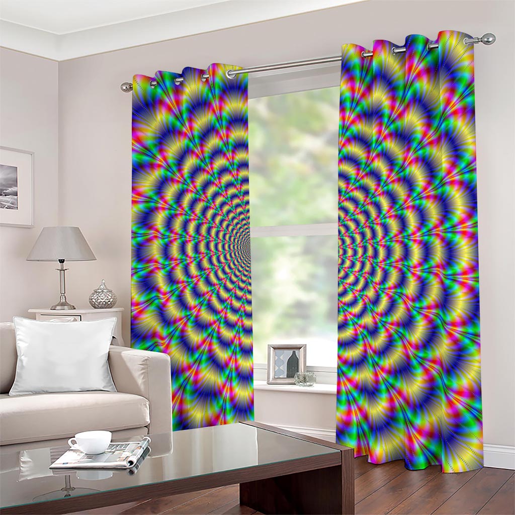 Psychedelic Explosion Optical Illusion Blackout Grommet Curtains