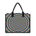 Psychedelic Explosion Optical Illusion Canvas Tote Bag
