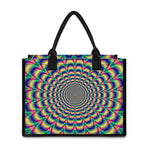 Psychedelic Explosion Optical Illusion Canvas Tote Bag