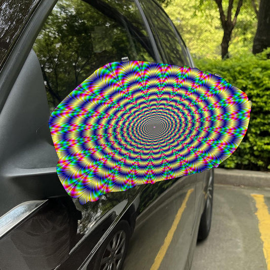 Psychedelic Explosion Optical Illusion Car Side Mirror Covers