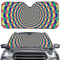 Psychedelic Explosion Optical Illusion Car Windshield Sun Shade