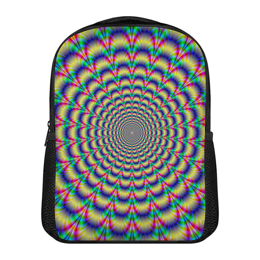 Psychedelic Explosion Optical Illusion Casual Backpack