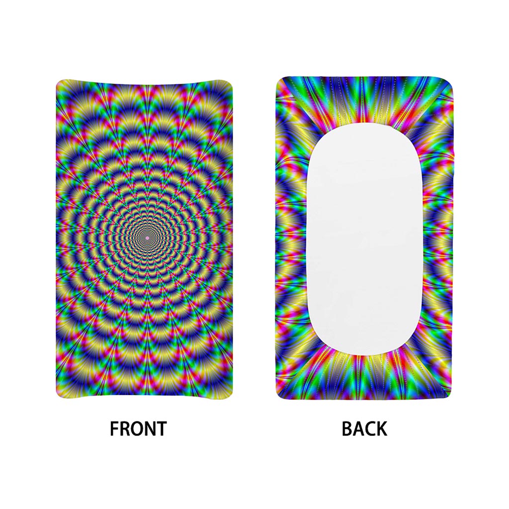 Psychedelic Explosion Optical Illusion Changing Pad Cover
