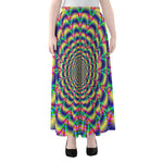 Psychedelic Explosion Optical Illusion Chiffon Maxi Skirt