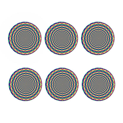 Psychedelic Explosion Optical Illusion Coaster Set