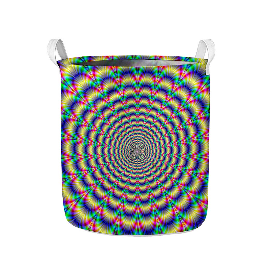 Psychedelic Explosion Optical Illusion Collapsible Laundry Basket
