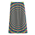 Psychedelic Explosion Optical Illusion Cotton Front Slit Maxi Skirt