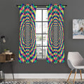 Psychedelic Explosion Optical Illusion Grommet Curtain Panels