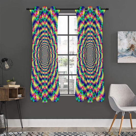 Psychedelic Explosion Optical Illusion Curtain