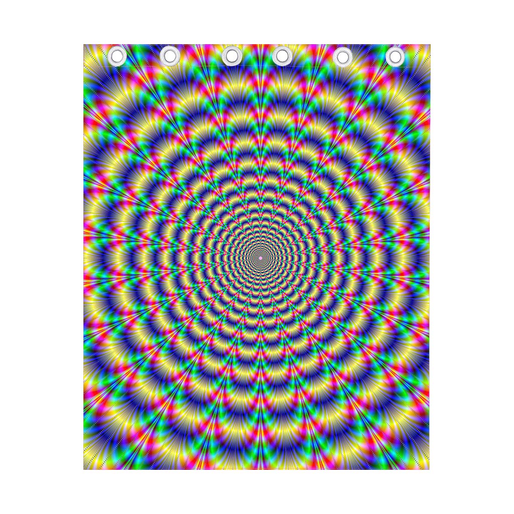 Psychedelic Explosion Optical Illusion Curtain